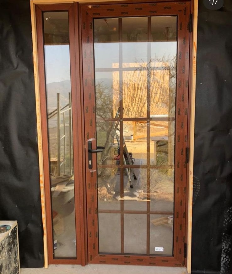Puerta Principal Termopanel Folio Madera - Termoaluminios
